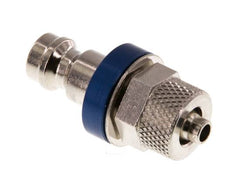 Nickel-plated Brass DN 5 Blue Air Coupling Plug 4x6 mm Union Nut
