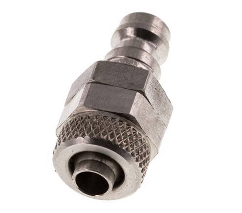 Stainless steel 306L DN 5 Air Coupling Plug 6x8 mm Union Nut