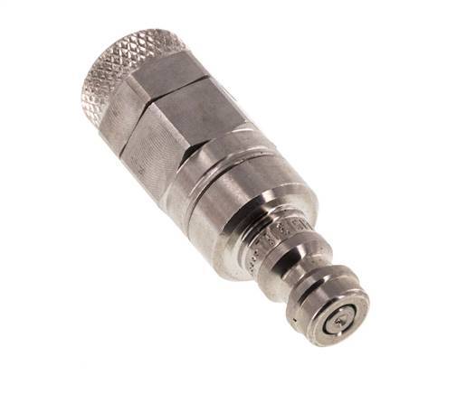 Stainless Steel 316L DN 5 Air Coupling Plug 6x8 mm Union Nut Double Shut-Off