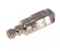 Stainless steel 306L DN 5 Air Coupling Plug 6x8 mm Union Nut Double Shut-Off