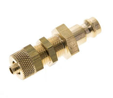 Brass DN 5 Air Coupling Plug 4x6 mm Union Nut Bulkhead