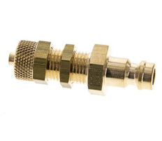 Brass DN 5 Air Coupling Plug 4x6 mm Union Nut Bulkhead