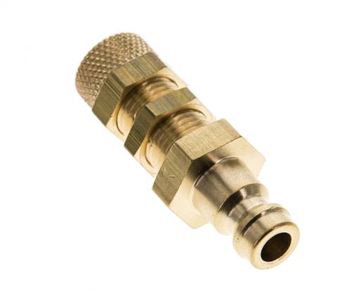 Brass DN 5 Air Coupling Plug 4x6 mm Union Nut Bulkhead