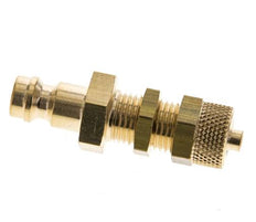 Brass DN 5 Air Coupling Plug 4x6 mm Union Nut Bulkhead