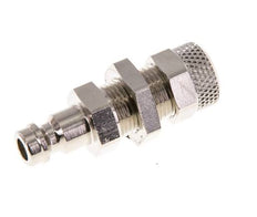 Nickel-plated Brass DN 5 Air Coupling Plug 6x8 mm Union Nut Bulkhead
