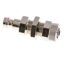 Nickel-plated Brass DN 5 Air Coupling Plug 6x8 mm Union Nut Bulkhead