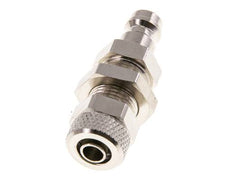 Nickel-plated Brass DN 5 Air Coupling Plug 6x8 mm Union Nut Bulkhead