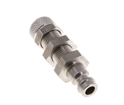Stainless steel DN 5 Air Coupling Plug 4x6 mm Union Nut Bulkhead