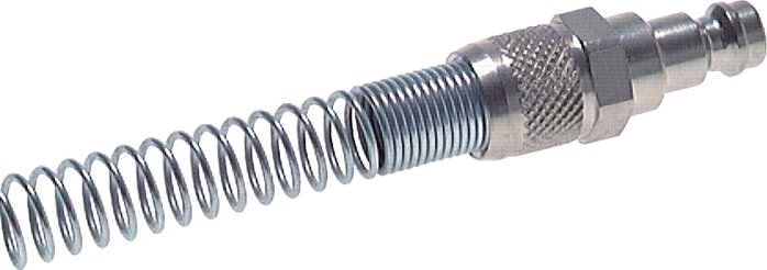 Brass DN 5 Air Coupling Plug 4x6 mm Union Nut Bend-Protect Rotatable