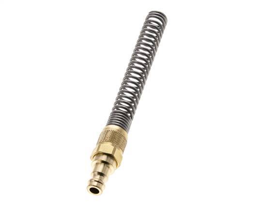 Brass DN 5 Air Coupling Plug 6x8 mm Union Nut Bend-Protect