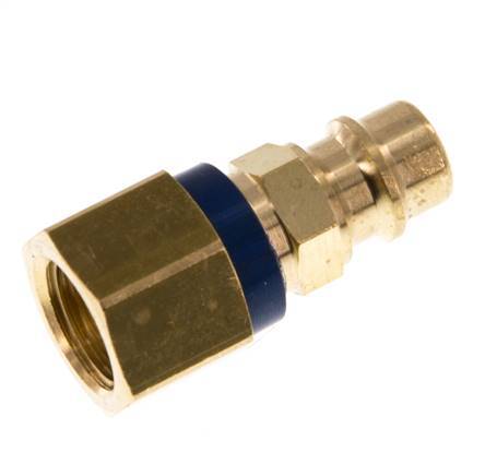 Brass DN 7.2 (Euro) Blue-Coded Air Coupling Plug G 1/4 inch Female