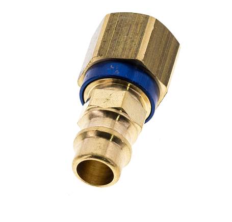 Brass DN 7.2 (Euro) Blue-Coded Air Coupling Plug G 1/4 inch Female