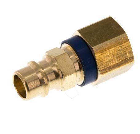Brass DN 7.2 (Euro) Blue-Coded Air Coupling Plug G 1/4 inch Female