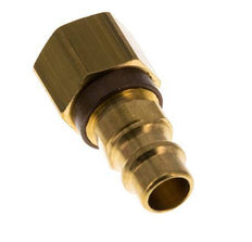 Brass DN 7.2 (Euro) Brown-Coded Air Coupling Plug G 1/4 inch Female