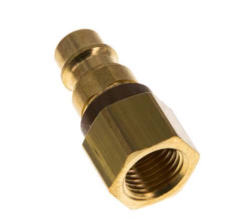 Brass DN 7.2 (Euro) Brown-Coded Air Coupling Plug G 1/4 inch Female