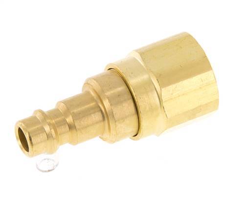 Brass DN 7.2 (Euro) Air Coupling Plug G 1/8 inch Female with Check Valve