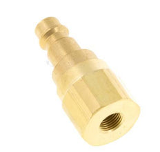 Brass DN 7.2 (Euro) Air Coupling Plug G 1/8 inch Female with Check Valve