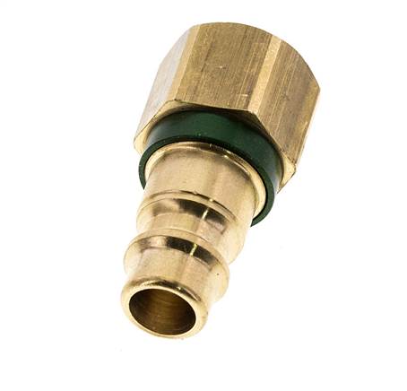 Brass DN 7.2 (Euro) Green-Coded Air Coupling Plug G 1/4 inch Female