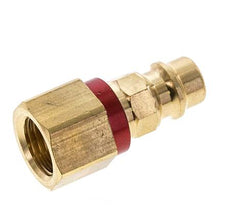 Brass DN 7.2 (Euro) Red-Coded Air Coupling Plug G 1/4 inch Female