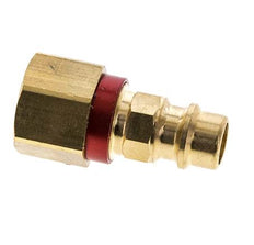 Brass DN 7.2 (Euro) Red-Coded Air Coupling Plug G 1/4 inch Female