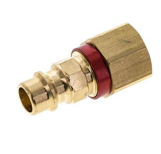 Brass DN 7.2 (Euro) Red-Coded Air Coupling Plug G 1/4 inch Female