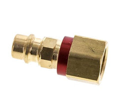 Brass DN 7.2 (Euro) Red-Coded Air Coupling Plug G 1/4 inch Female