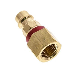Brass DN 7.2 (Euro) Red-Coded Air Coupling Plug G 1/4 inch Female