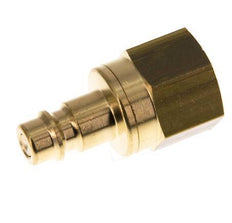 Brass DN 7.2 (Euro) Air Coupling Plug G 1/4 inch Female Double Shut-Off