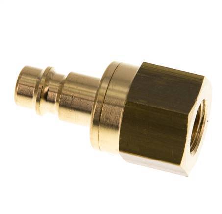 Brass DN 7.2 (Euro) Air Coupling Plug G 1/4 inch Female Double Shut-Off