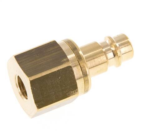 Brass DN 7.2 (Euro) Air Coupling Plug G 1/8 inch Female Double Shut-Off