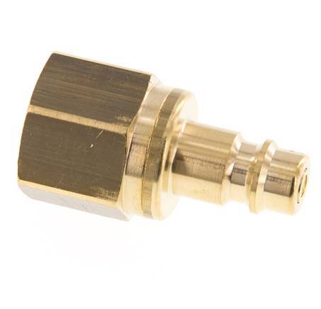 Brass DN 7.2 (Euro) Air Coupling Plug G 1/8 inch Female Double Shut-Off