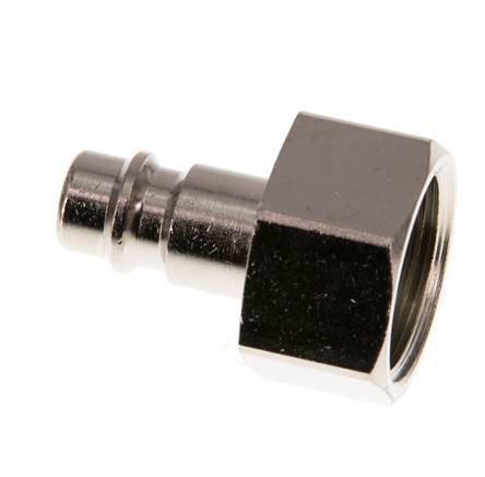 Nickel-plated Brass DN 7.2 (Euro) Air Coupling Plug G 1/2 inch Female [2 Pieces]