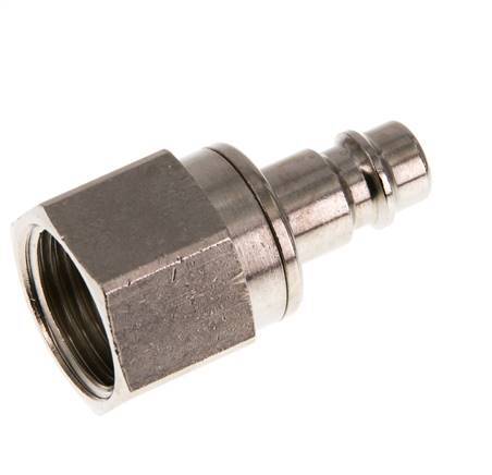 Nickel-plated Brass DN 7.2 (Euro) Air Coupling Plug G 1/2 inch Female Double Shut-Off