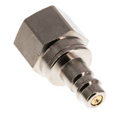 Nickel-plated Brass DN 7.2 (Euro) Air Coupling Plug G 1/2 inch Female Double Shut-Off