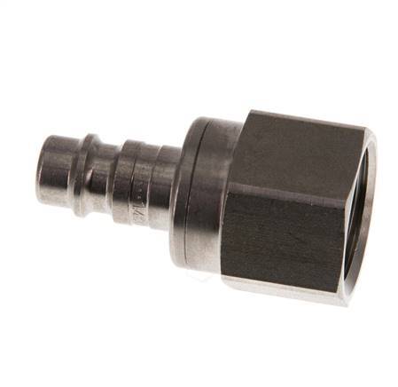 Stainless steel DN 7.2 (Euro) Air Coupling Plug G 1/2 inch Female Double Shut-Off