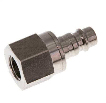 Stainless steel DN 7.2 (Euro) Air Coupling Plug G 1/4 inch Female Double Shut-Off