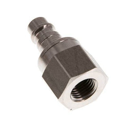 Stainless steel DN 7.2 (Euro) Air Coupling Plug G 1/4 inch Female Double Shut-Off