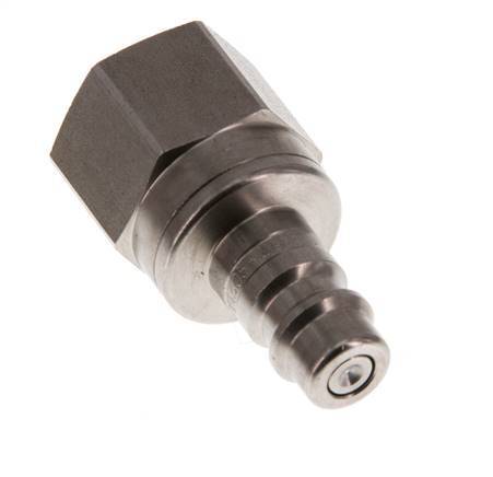 Stainless steel DN 7.2 (Euro) Air Coupling Plug G 3/8 inch Female Double Shut-Off