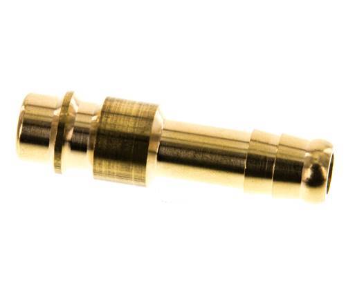 Brass DN 7.2 (Euro) Air Coupling Plug 8 mm Hose Pillar [5 Pieces]