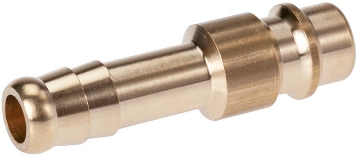 Brass DN 7.2 (Euro) Air Coupling Plug 10 mm Hose Pillar [5 Pieces]