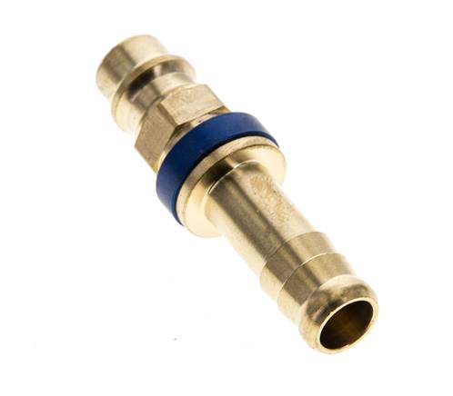 Brass DN 7.2 (Euro) Blue-Coded Air Coupling Plug 9 mm Hose Pillar