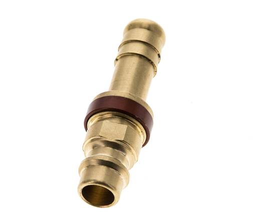 Brass DN 7.2 (Euro) Brown-Coded Air Coupling Plug 9 mm Hose Pillar