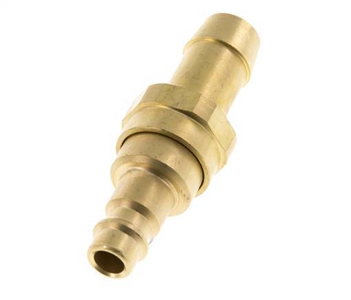 Brass DN 7.2 (Euro) Air Coupling Plug 13 mm Hose Pillar with Check Valve