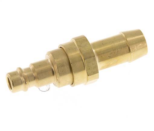 Brass DN 7.2 (Euro) Air Coupling Plug 13 mm Hose Pillar with Check Valve