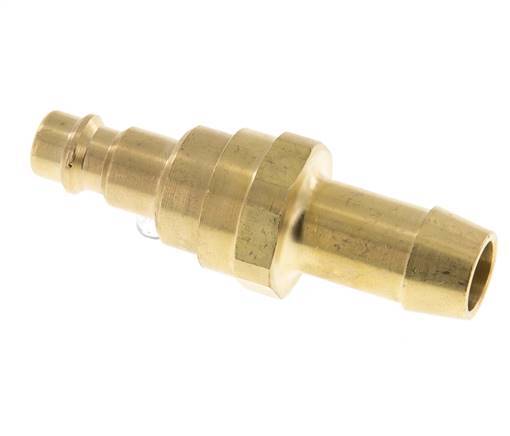 Brass DN 7.2 (Euro) Air Coupling Plug 13 mm Hose Pillar with Check Valve
