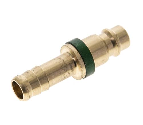 Brass DN 7.2 (Euro) Green-Coded Air Coupling Plug 9 mm Hose Pillar