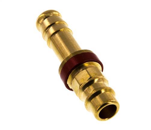 Brass DN 7.2 (Euro) Red-Coded Air Coupling Plug 9 mm Hose Pillar