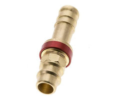 Brass DN 7.2 (Euro) Red-Coded Air Coupling Plug 9 mm Hose Pillar