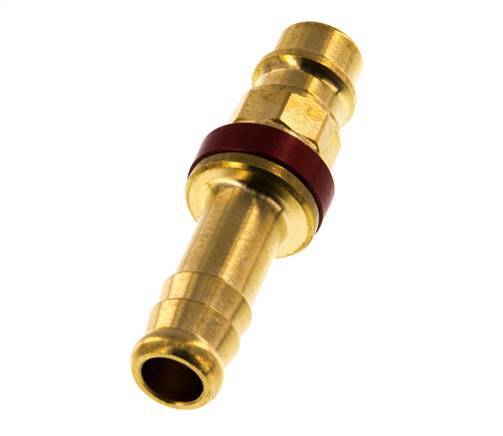 Brass DN 7.2 (Euro) Red-Coded Air Coupling Plug 9 mm Hose Pillar