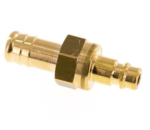 Brass DN 7.2 (Euro) Air Coupling Plug 13 mm Hose Pillar Safety